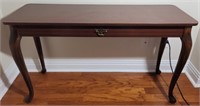 Particle board and wood legs hallway table