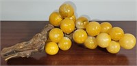 Vintage wood and marble fruit decor