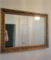 Large gold gilded mirror