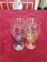 Set of 4 colorful glasses