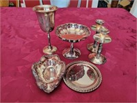 Estate lot of silver plate items
