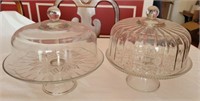 Lot of 2 cake plates