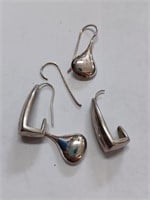 Marked Sterling Earrings- With Issues- 16.2g