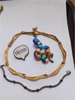 Costume Necklace,  Bracelet,  Snake Pin, Etc.