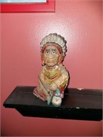 Indian with Pipe Statue