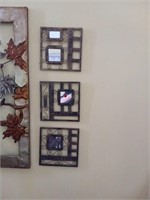 3pc metal wall art w/mirrors