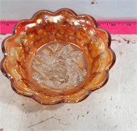 Marigold Carnival Glass Bowl