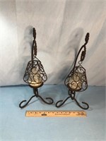 Pair of Hanging Candle Holders