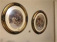 Lot of 2 Oval Prints