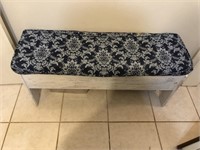 Wooden Bench with Seat Pad