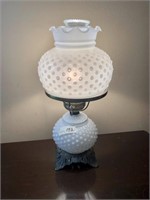 Hobnail White Table Lamp
