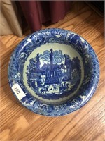 Marked Blue Decorative Bowl