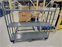 Global 3 Tiered Rolling Cart 63x16x60