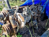 Old Diesel Engine (no head) & gearbox
