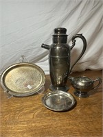 Set of Miscellaneous Silver Plate Items including