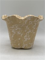 Vintage Shawnee Pottery Ruffled Splatter Ware Vase