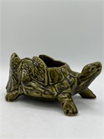 Mid Century McCoy Turtle with Lily Pad Planter