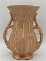 Vintage McCoy Tassel Pattern Double Handled Vase