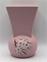 Vintage McCoy Dogwood Design Pink Vase