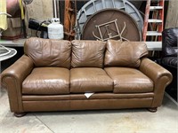 Saddle Brown Leather Couch