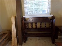 Twin Size Bed, rails, slats