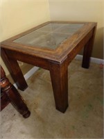 Glass Top End Table