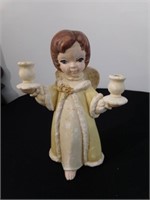 Ceramic Angel Candleholder, 13"