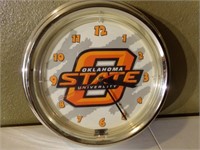 Ok State Univ. Neon Clock, 14"