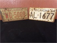 Oklahoma License Plates '64, '76 (2)
