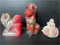 Vintage Dog Chalkware figures