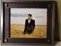 Brad Pitt Autographed Photo, framed