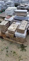 Pallet of ceramic tiles assorted colors and sizes