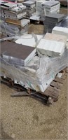 Pallet of ceramic tiles assorted colors and sizes