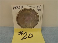 1922s Ef-40 Peace Silver Dollar