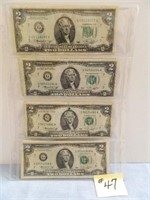 (8) 1976 Ser. $2 Federal Reserve Notes, Green
