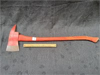 Red pick head axe