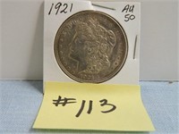 1921 AU-50 Morgan Silver Dollar