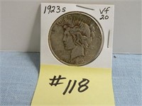 1923s Vf-20 Peace Silver Dollar