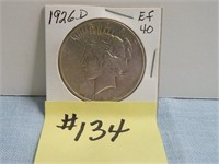 1926D Ef-40 Peace Silver Dollar