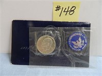 1971 Ike UNC Silver Dollar in Blue Pack