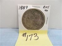1889 Morgan Silver Dollar EXF-40