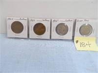 1954, 1965, 1967 Centavos, Asian Coins