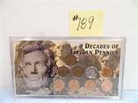 (9) Decades of Lincoln Cents