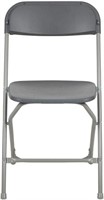 Plastic Folding Chair - Grey - 10 Pack