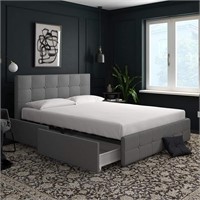 Queen Upholstered Platform Bed