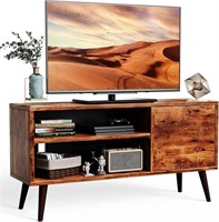 Retro TV Stand with Storage for TVs up to 55 in