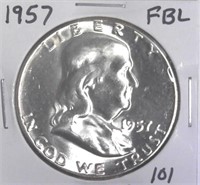 1957 Franklin Half Dollar FBL