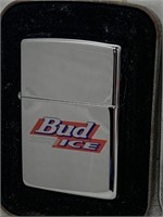 VINTAGE ZIPPO BUD ICE CIGARETTE LIGHTER WITH BOX
