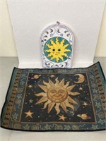 VINTAGE 9 INCH HAND PAINTED ITALIAN TILE AND