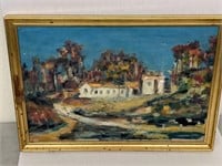 VINTAGE SIGNED OIL ON BOARD COUNTRYSIDE PAINTING